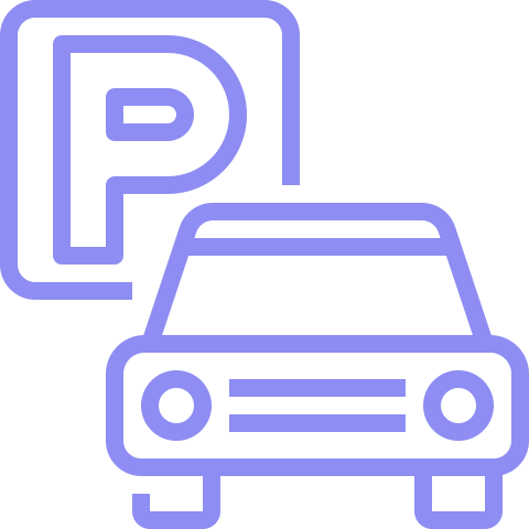 icon of a car and parking sign