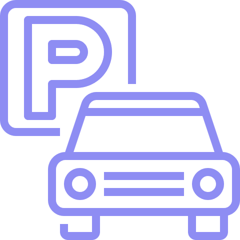 icon of a car and parking sign